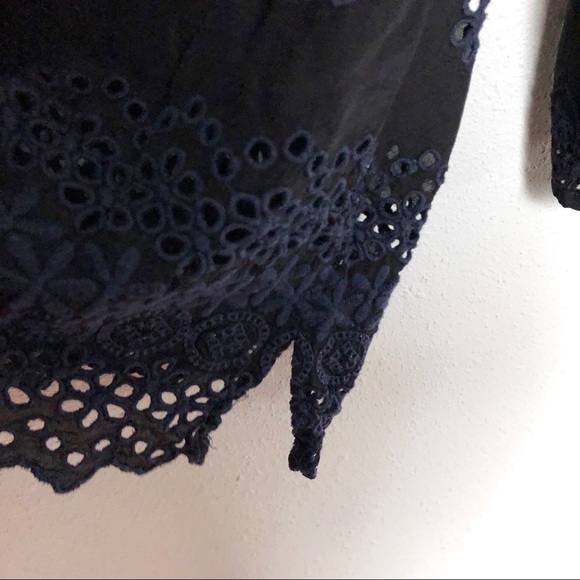 Johnny Was M Tunic Floral Embroidered Stripe Long Sleeve - Picture 7 of 9